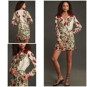 black toucans scarf long sleeve mini dress Jluxlabel Women's Scarf Draped Mini Dress